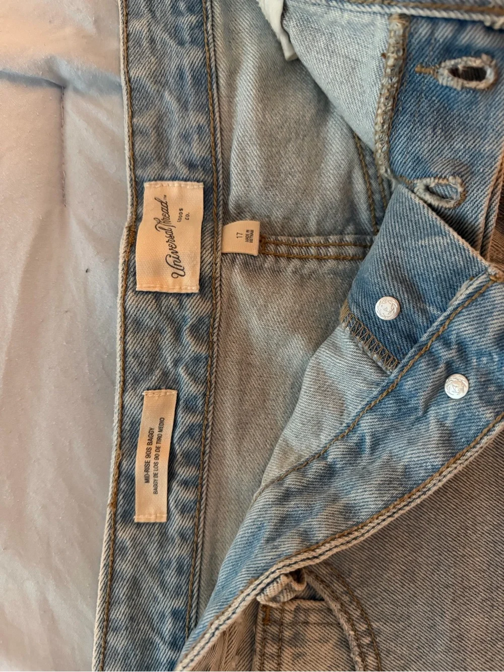 Universal Thread Light Blue Denim Shorts with Distressed Details, 90’s baggy